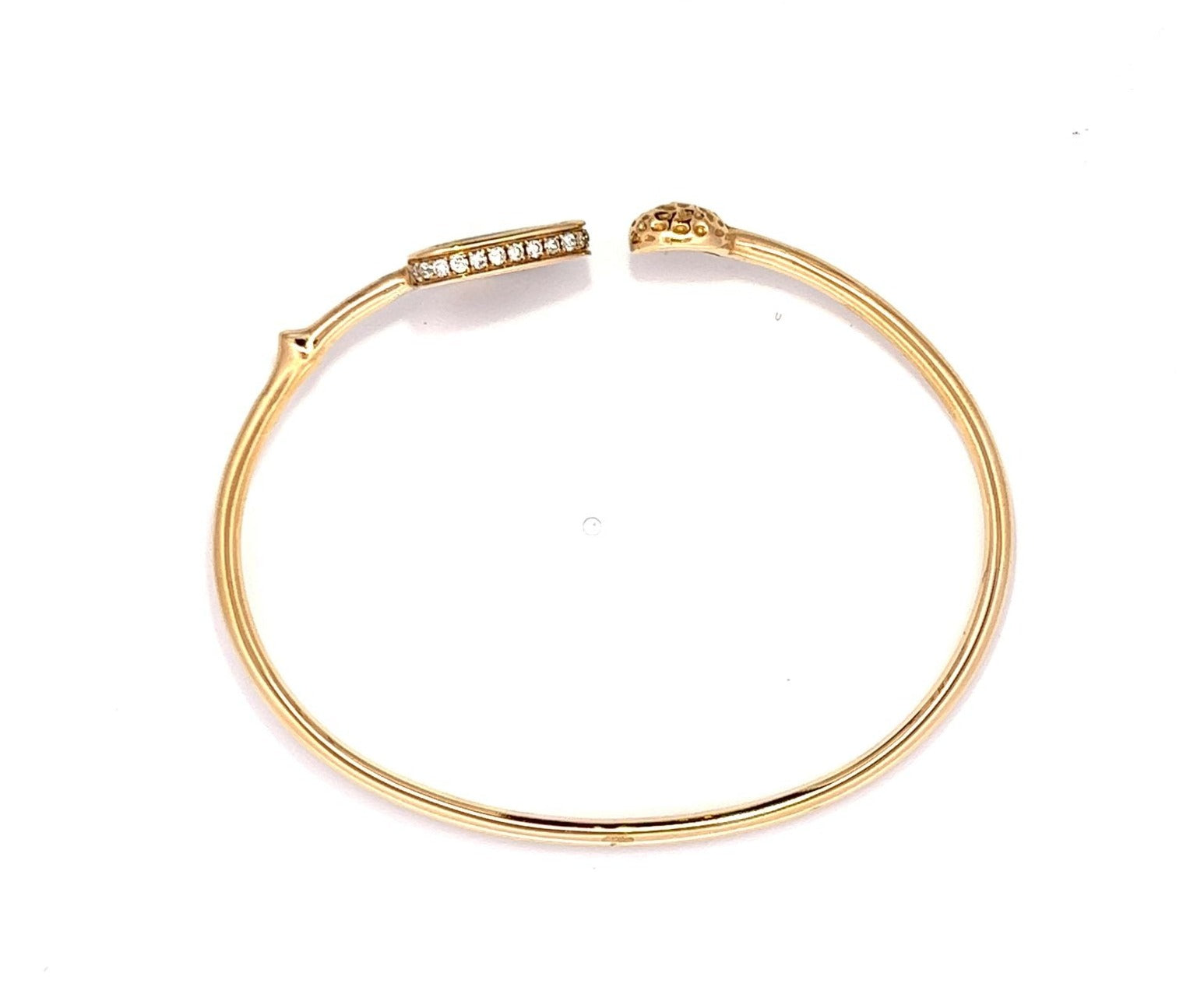 Serpent Doublet Opal Diamond Cuff