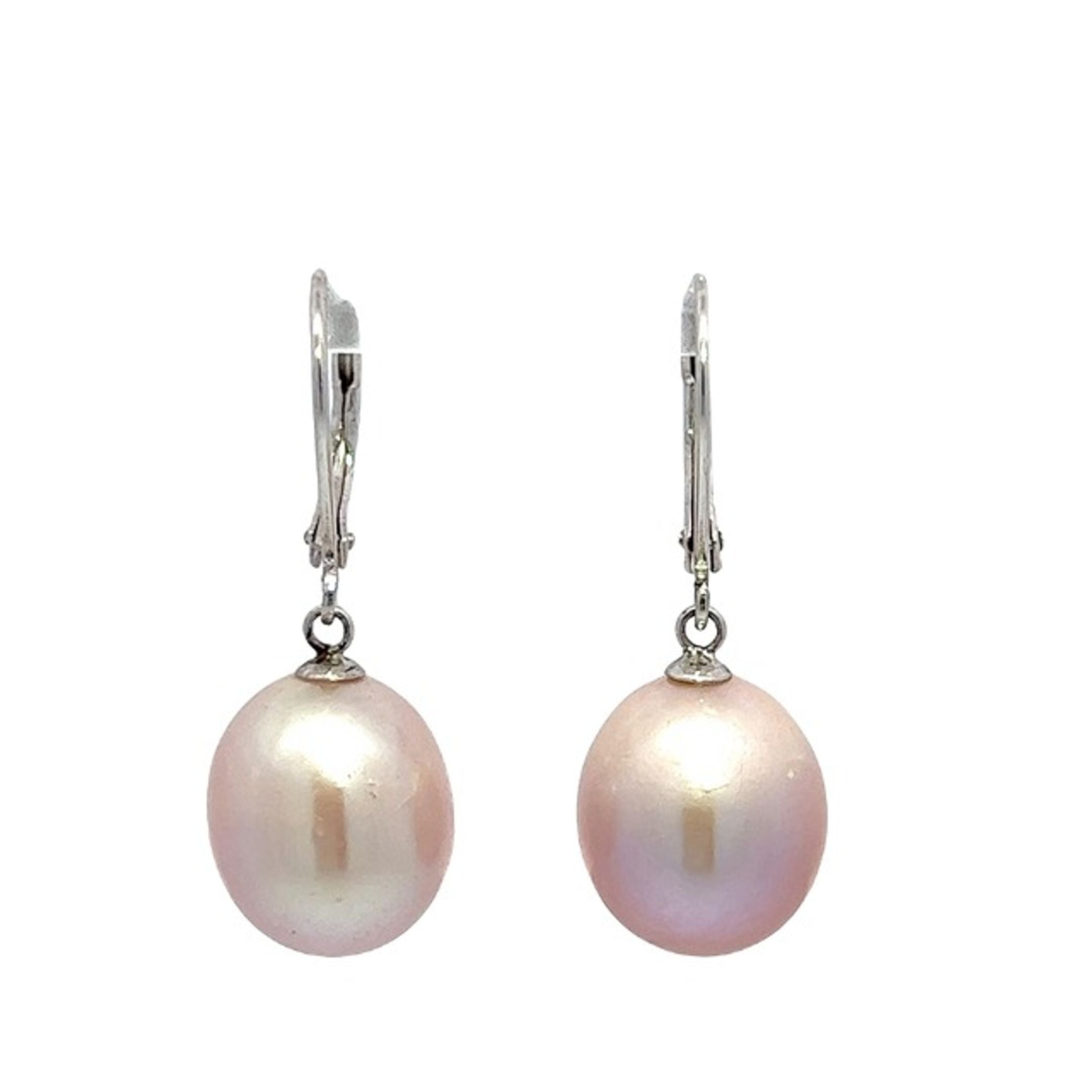 Pink Oval Freshwater Pearl Earrings