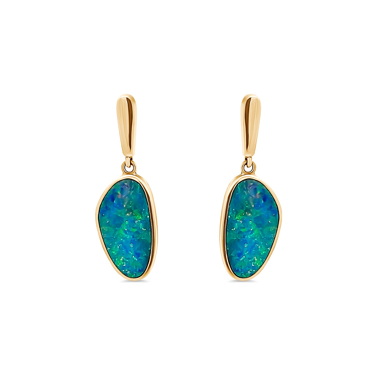 Doublet Opal Post Earrings