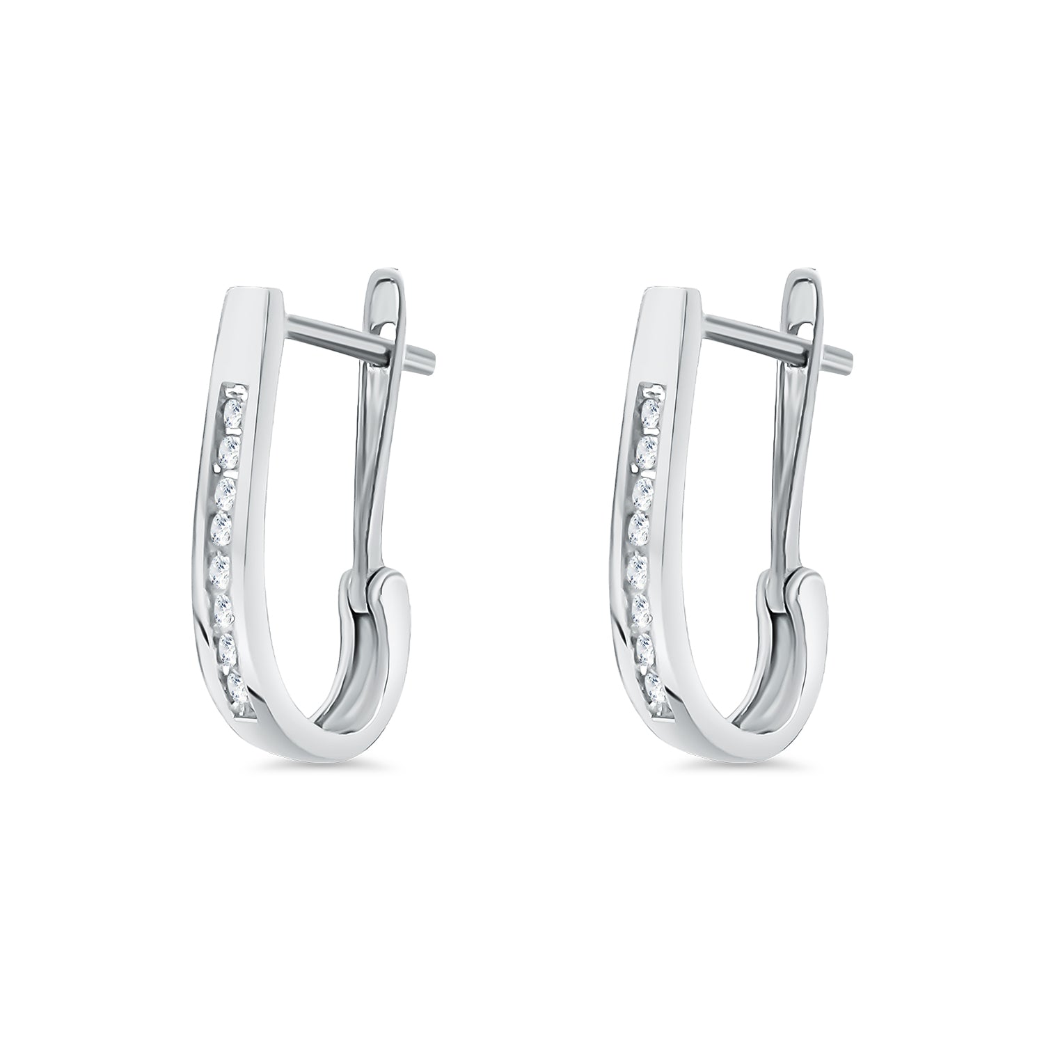 Diamond Huggie Earrings