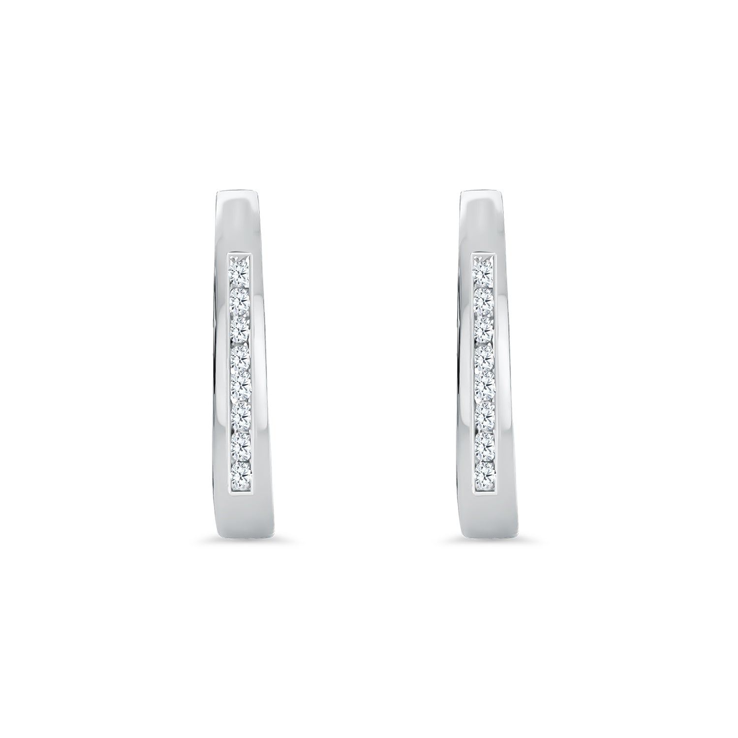 Diamond Huggie Earrings