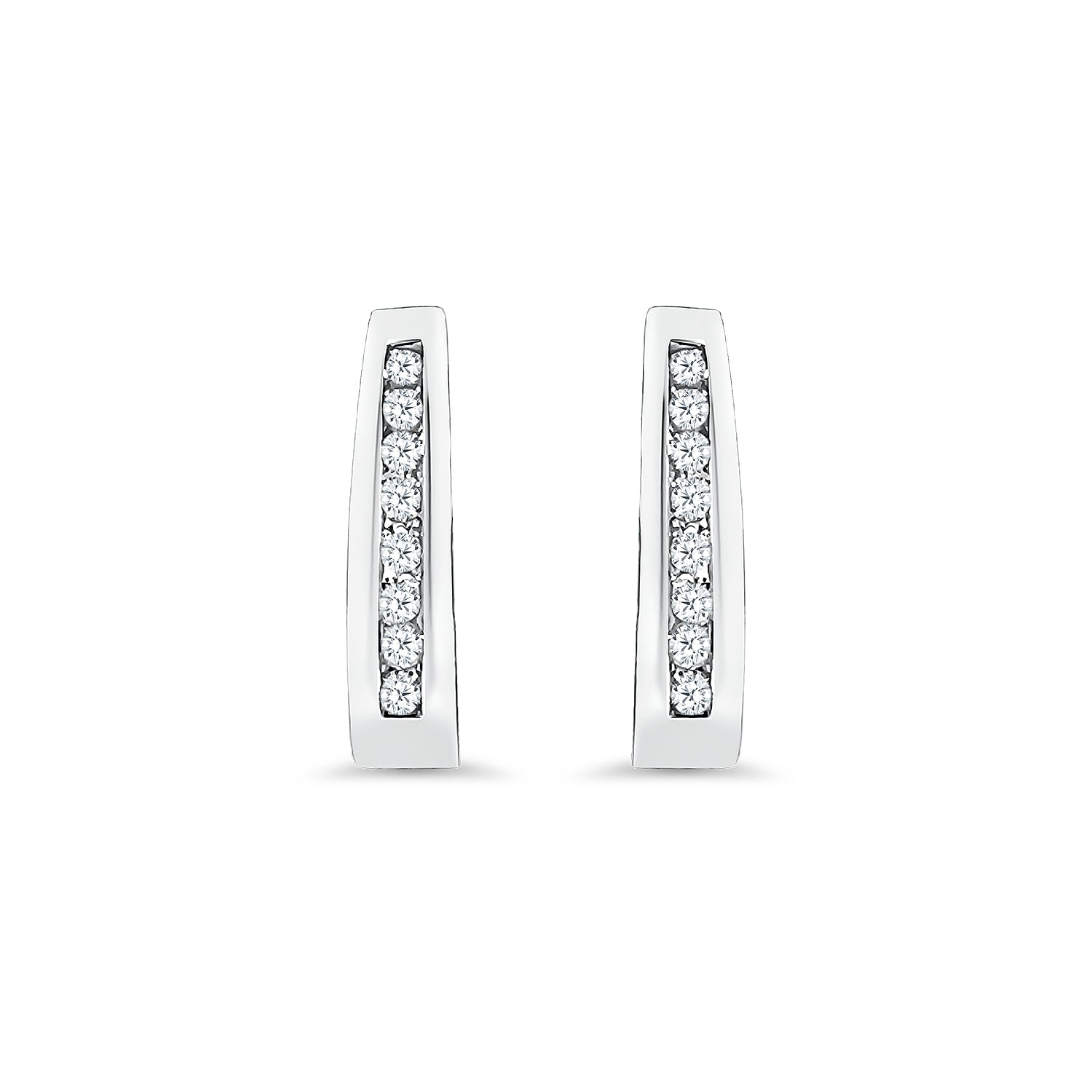 Diamond L Shape Earrings