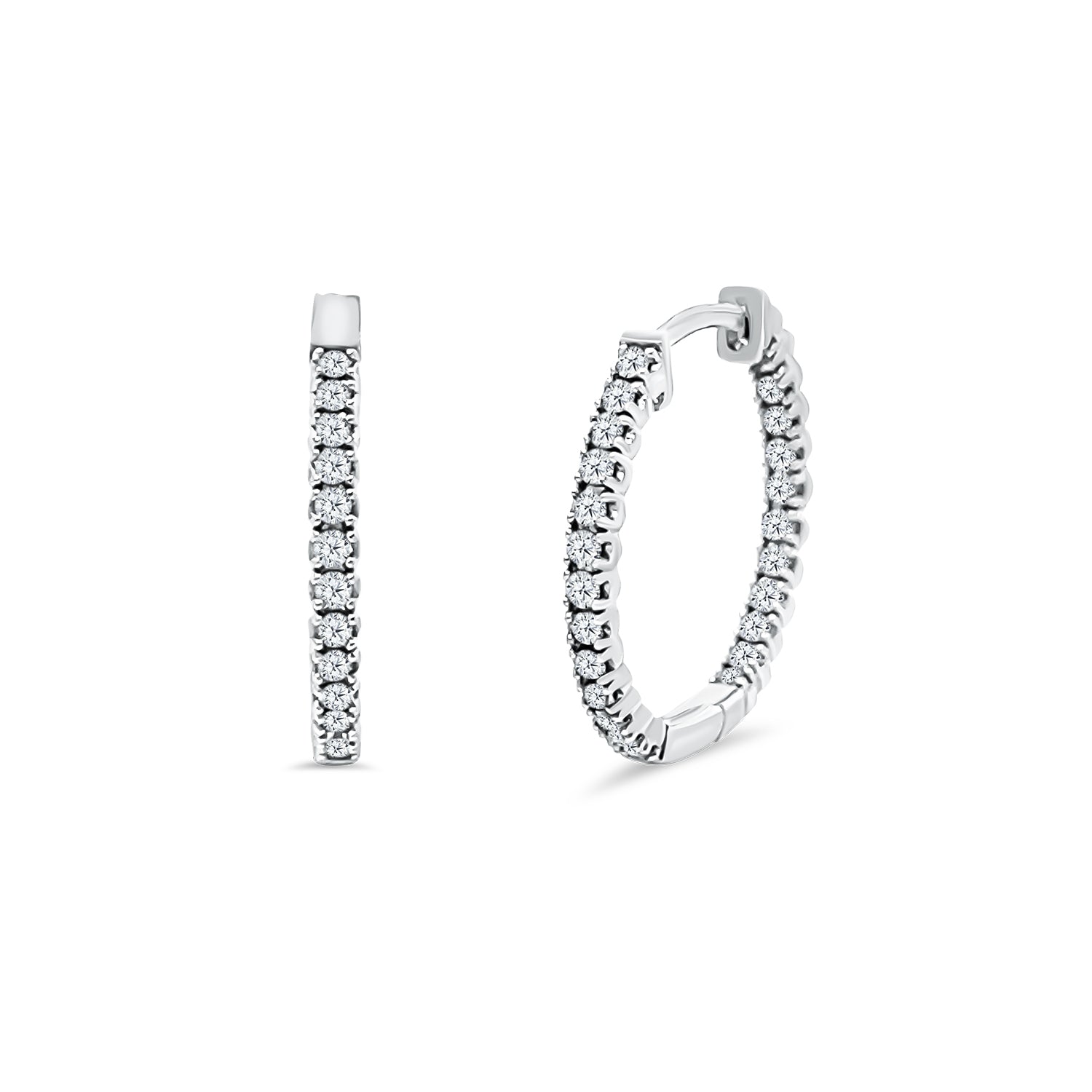 Diamond Hoop Earrings