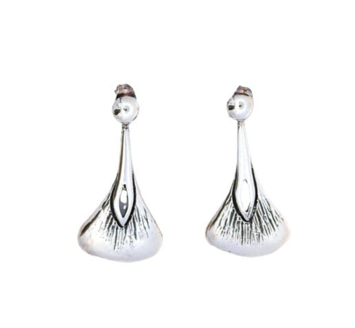 Teardrop Oxidised Earrings
