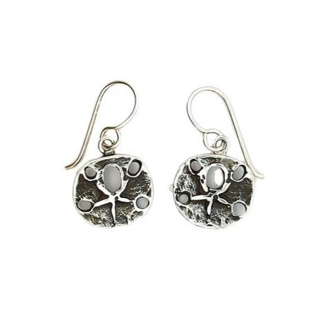 Star Fish Disc Oxidised Earrings