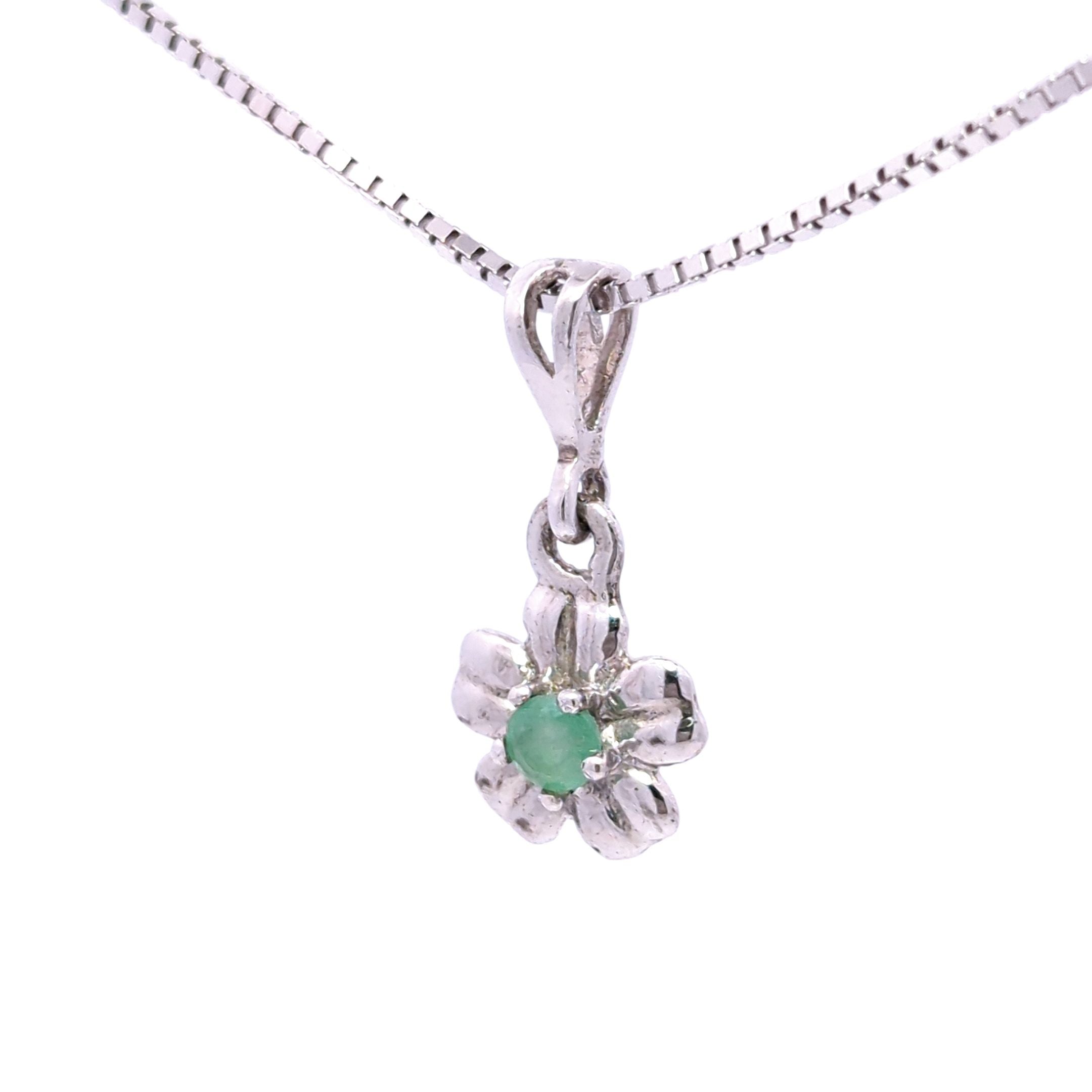 Emerald Flower Necklace