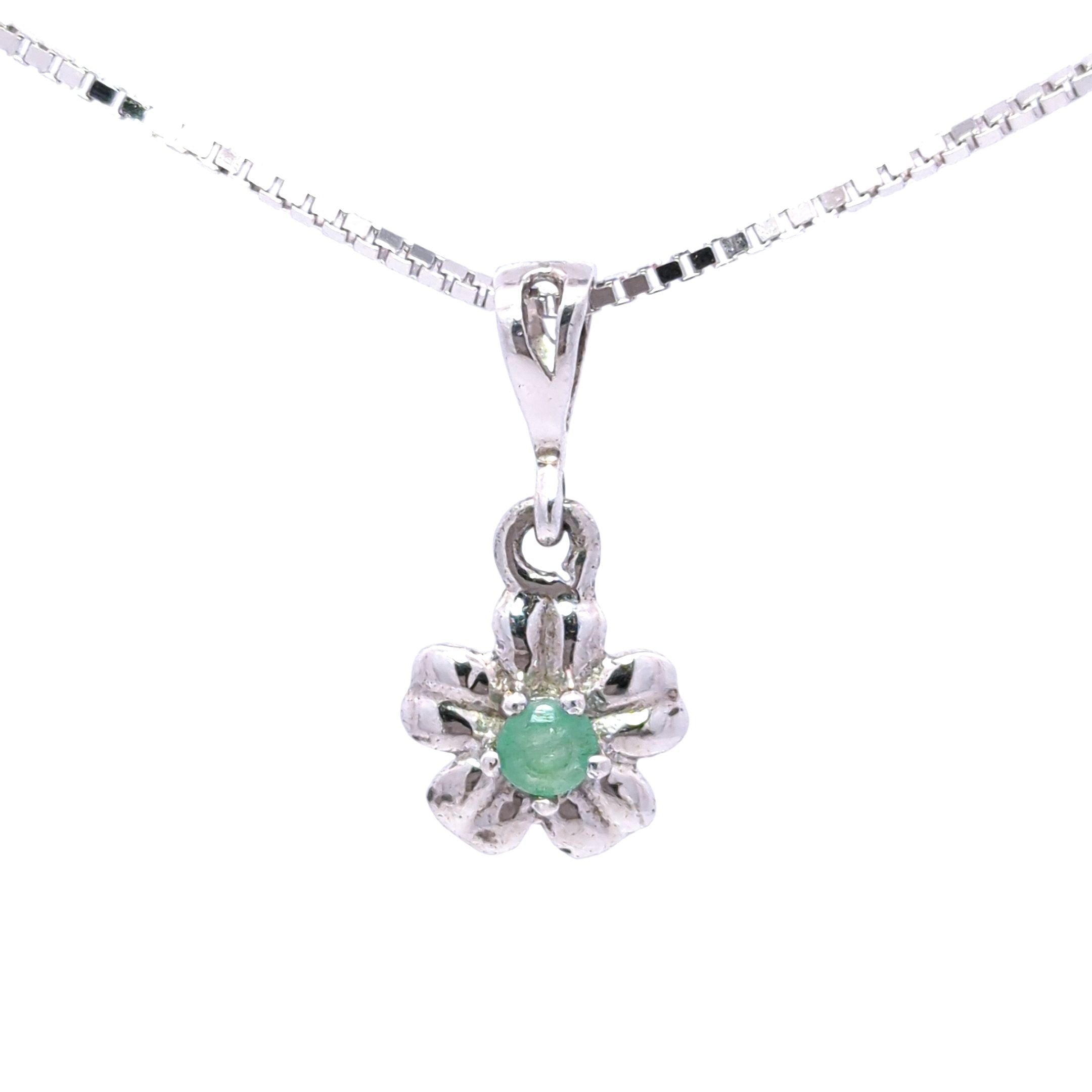 Emerald Flower Necklace