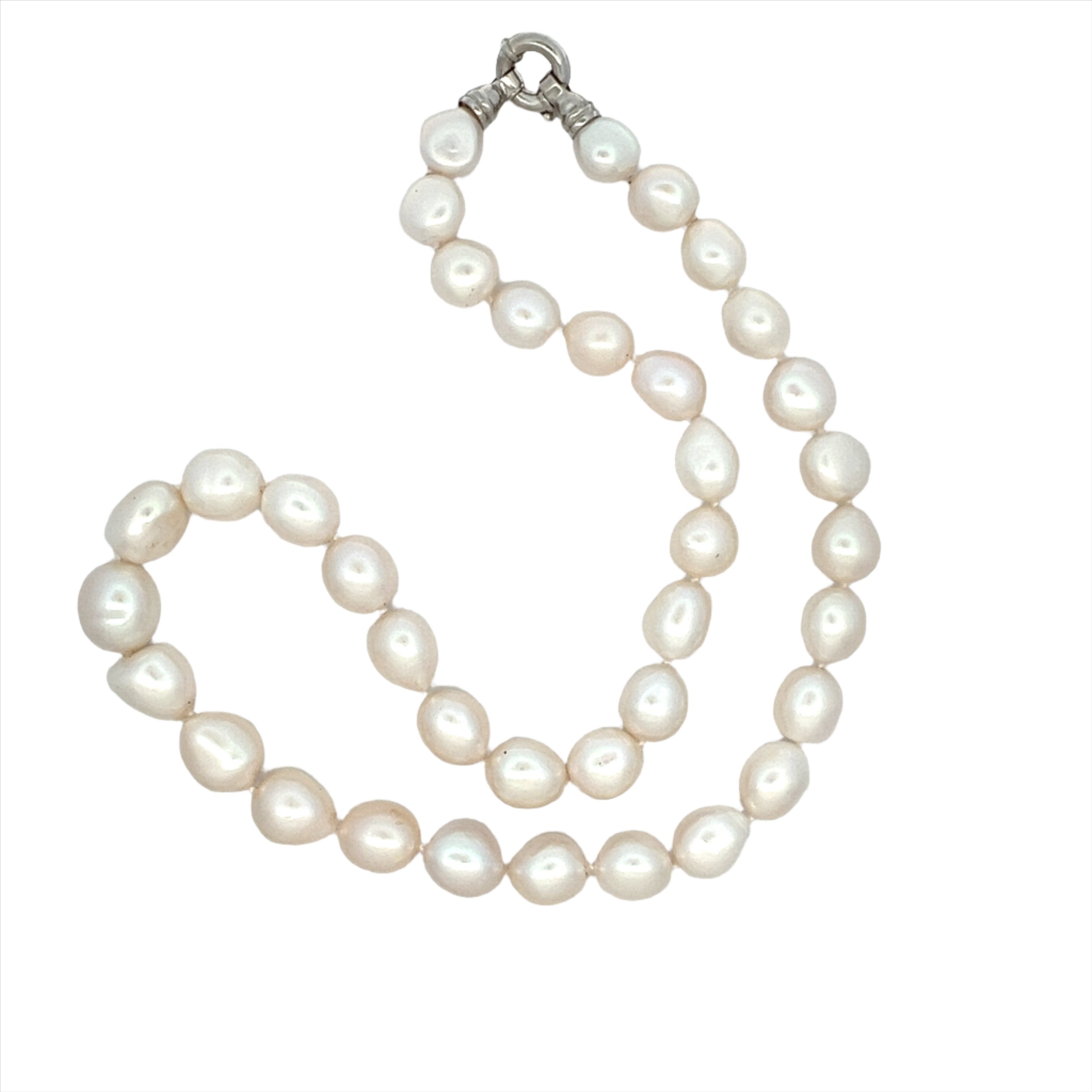 Irregular White Freshwater Pearl Necklace