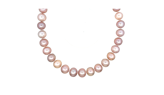Round Pink Freshwater Pearl Necklace
