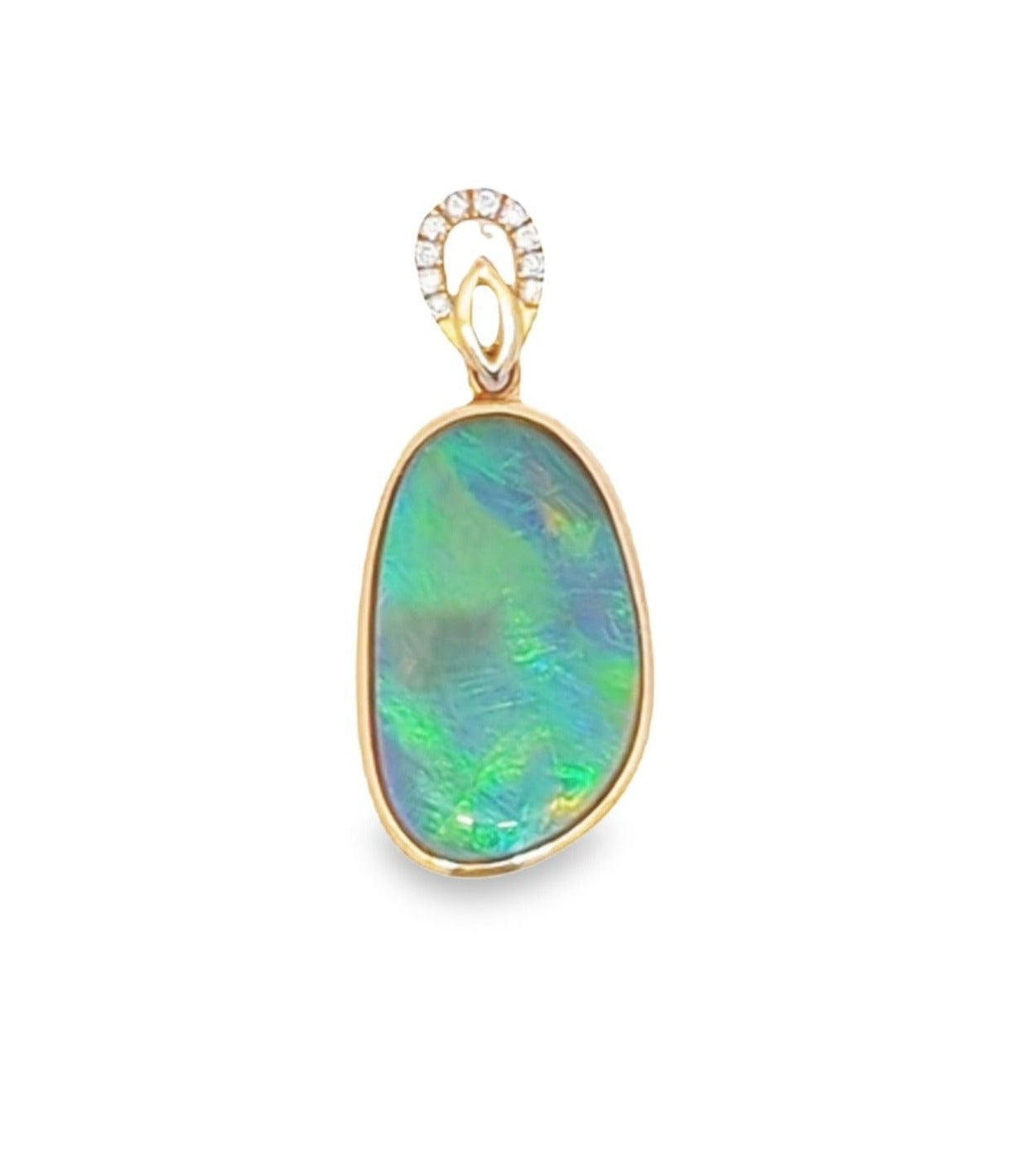 Black Opal Diamond Pendant