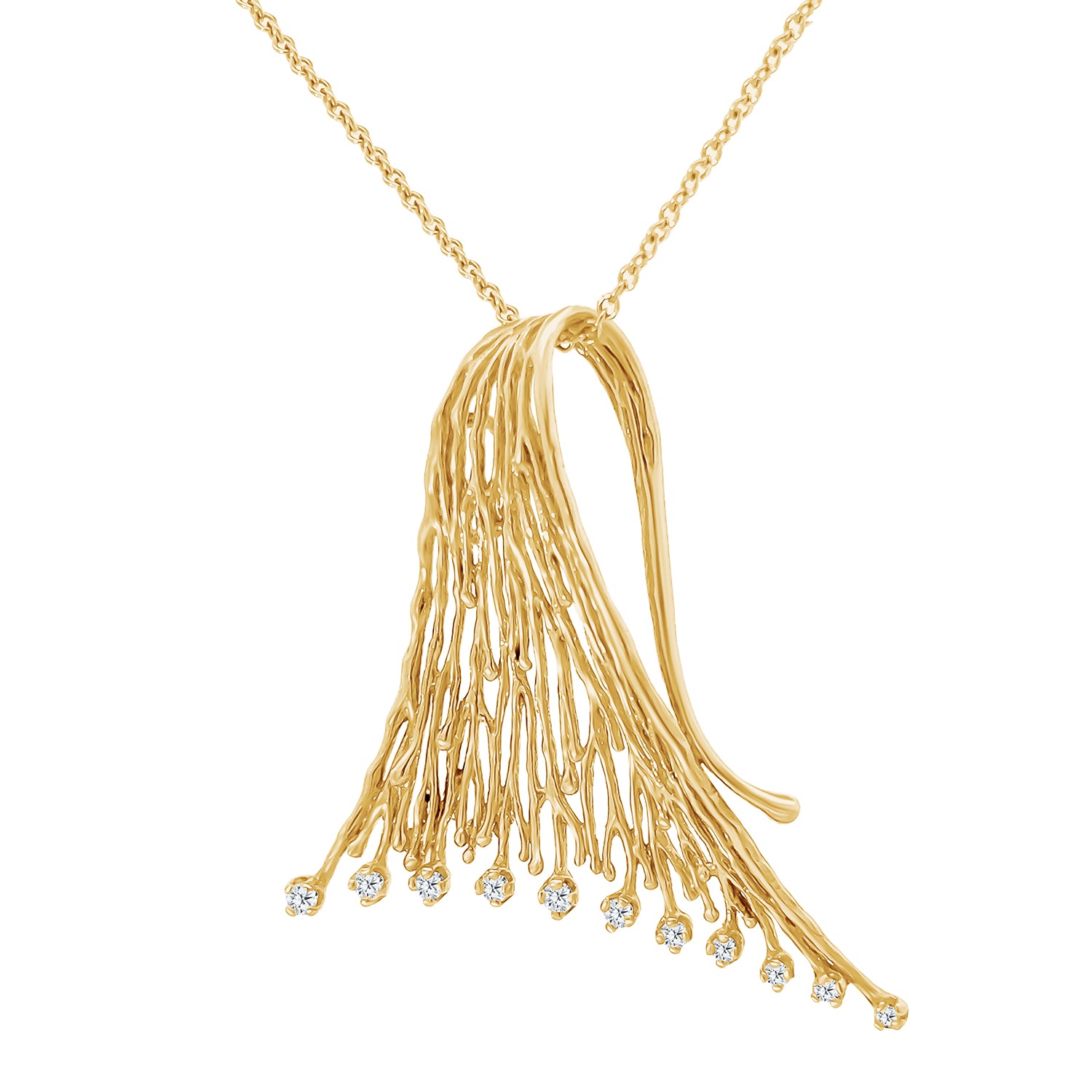 Diamond Comet Tail Pendant