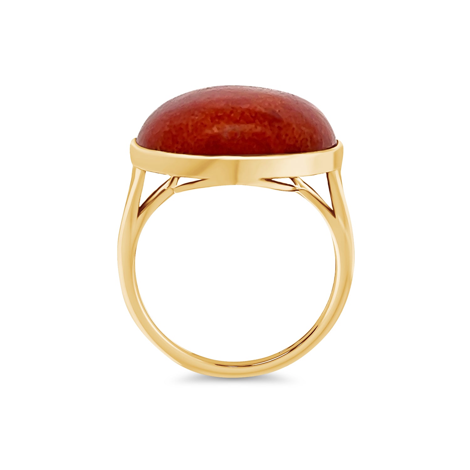 Coral Oval Ring