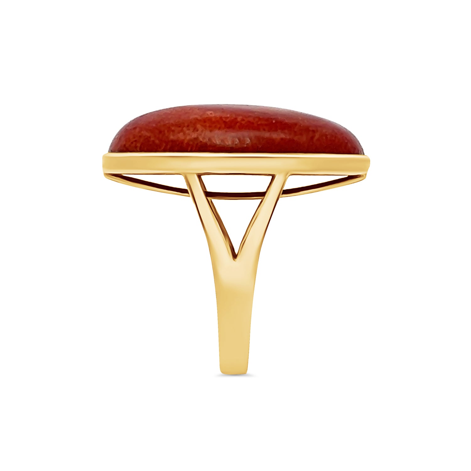 Coral Oval Ring