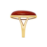 Coral Oval Ring