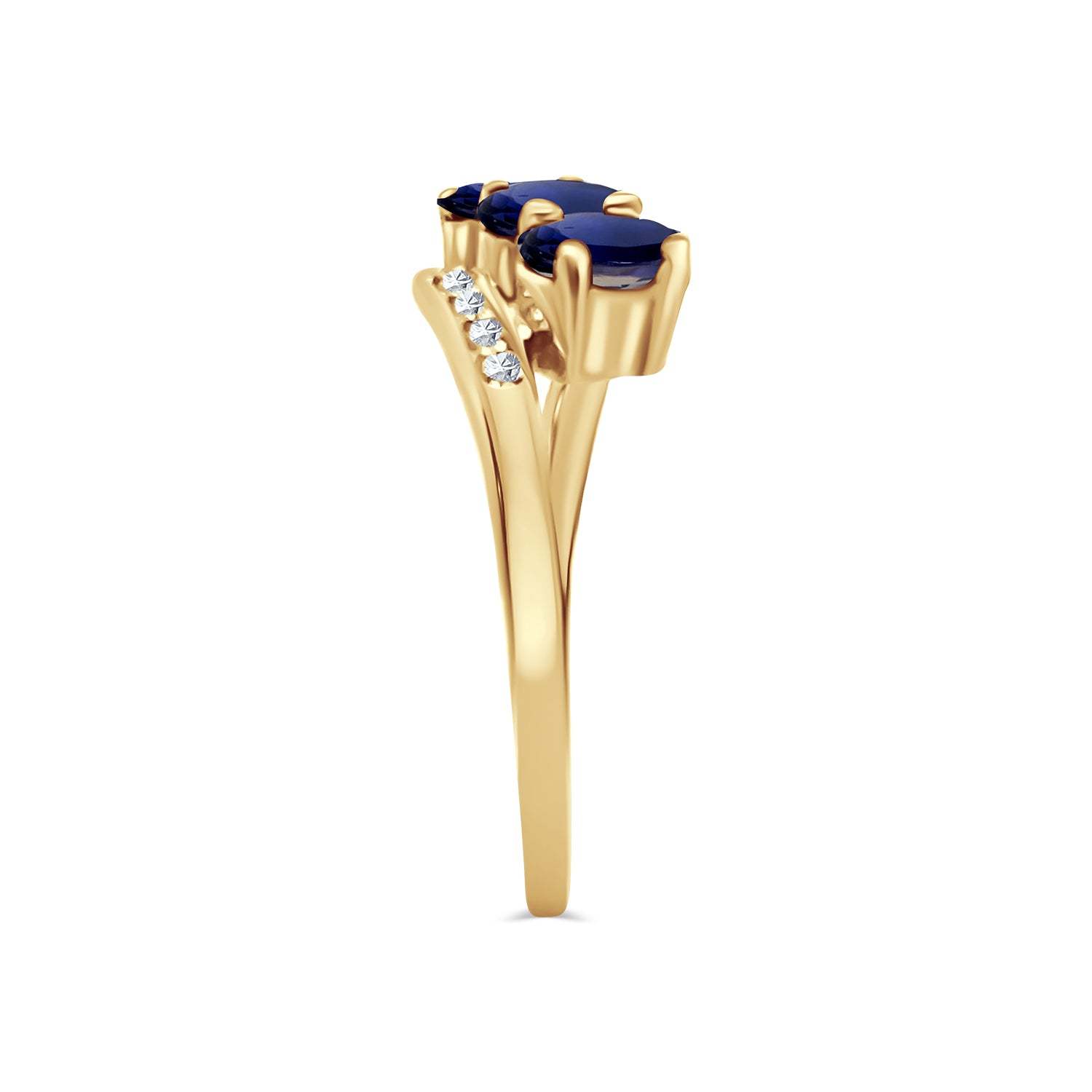 Blue Sapphire Diamond Ring