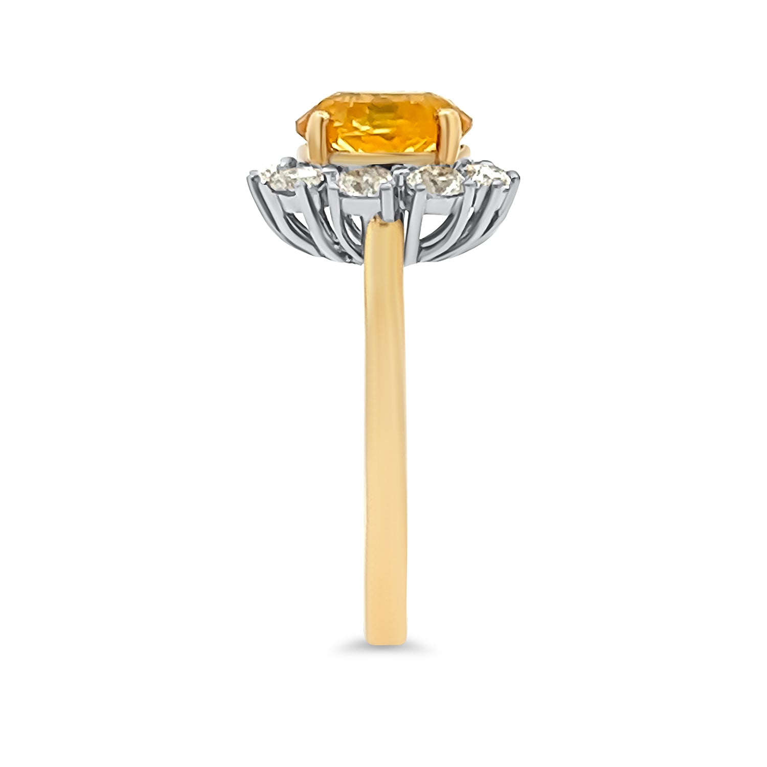 Yellow Sapphire Diamond Engagement Ring