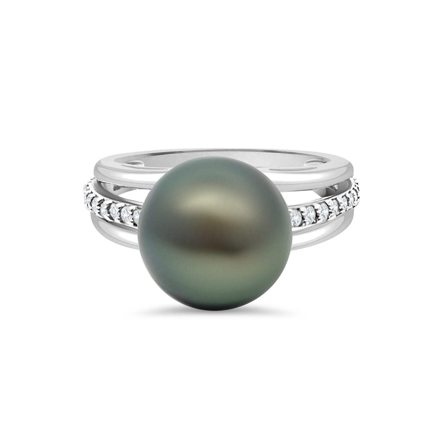 Peacock South Sea Pearl Diamond Ring