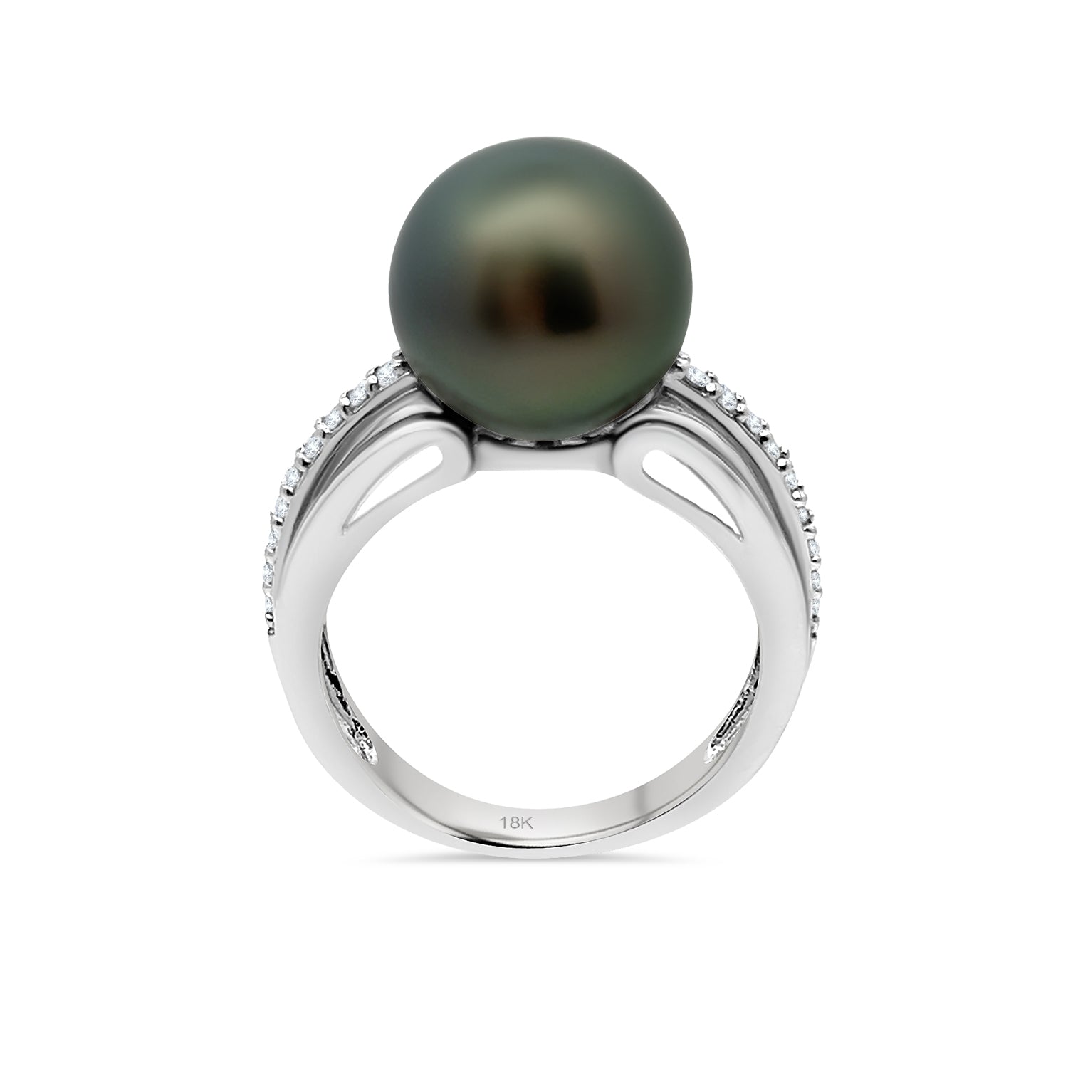 Peacock South Sea Pearl Diamond Ring