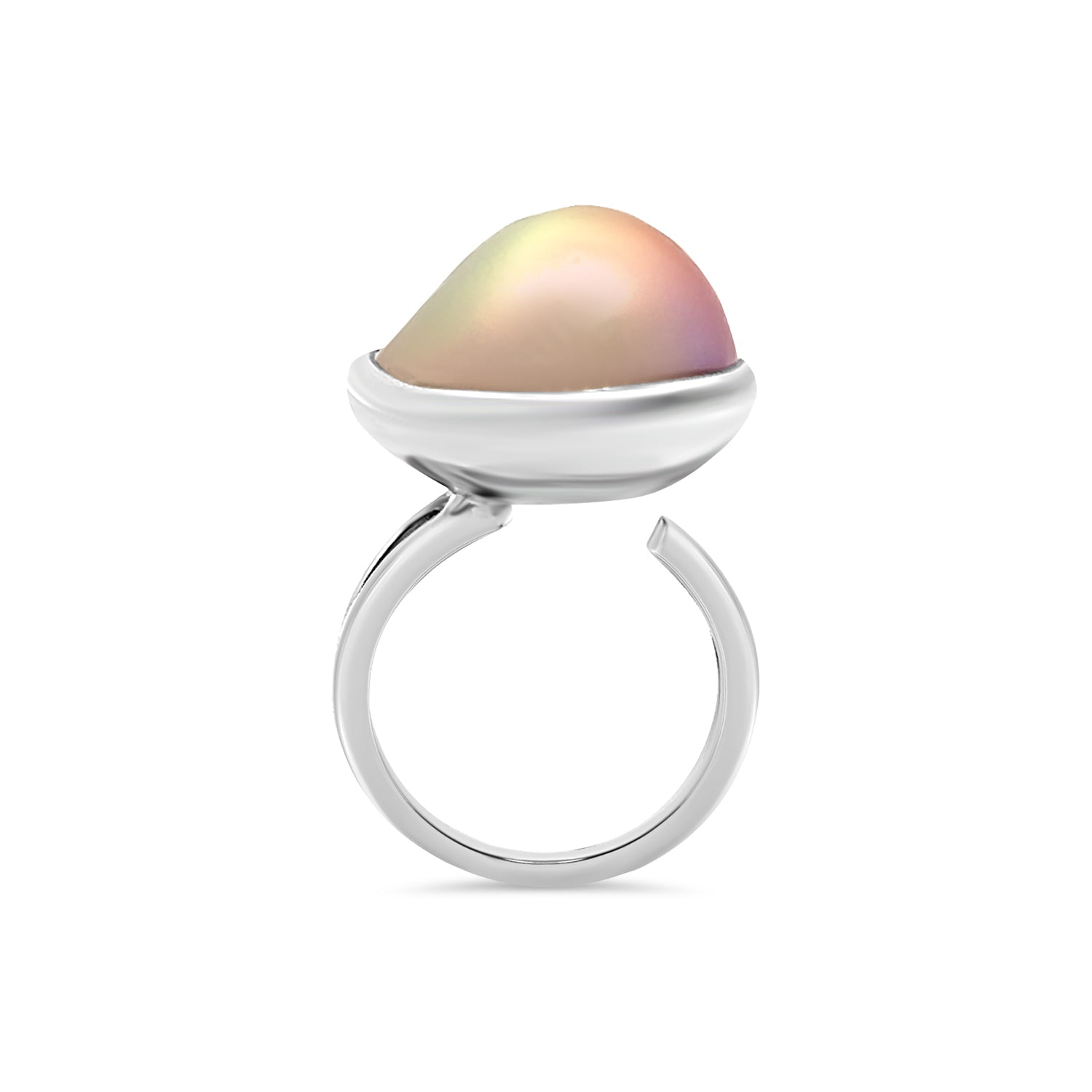 Peach Baroque Pearl Ring