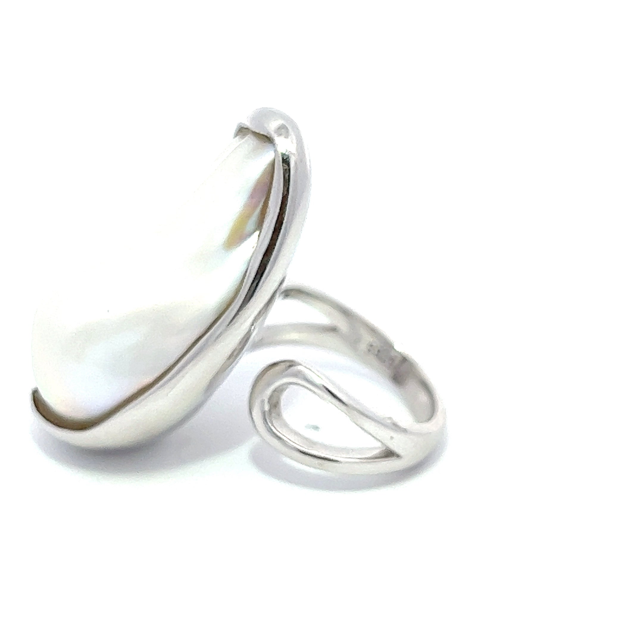 White Baroque Pearl Ring