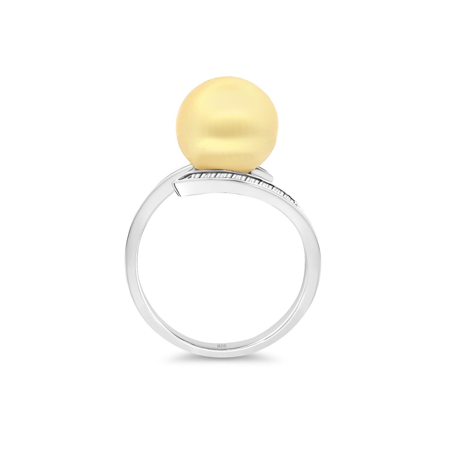 Golden South Sea Pearl Round Ring