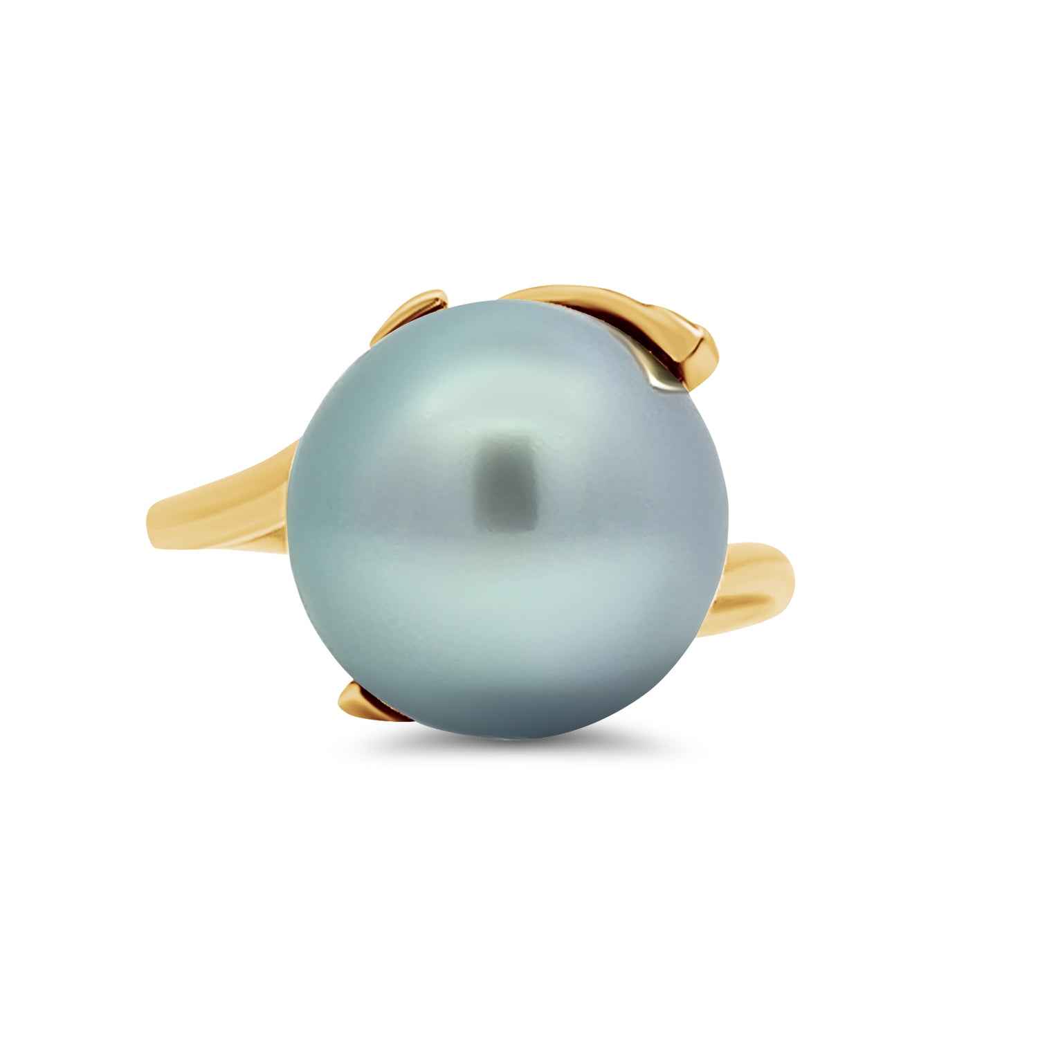 Grey South Sea Pearl Diamond Ring