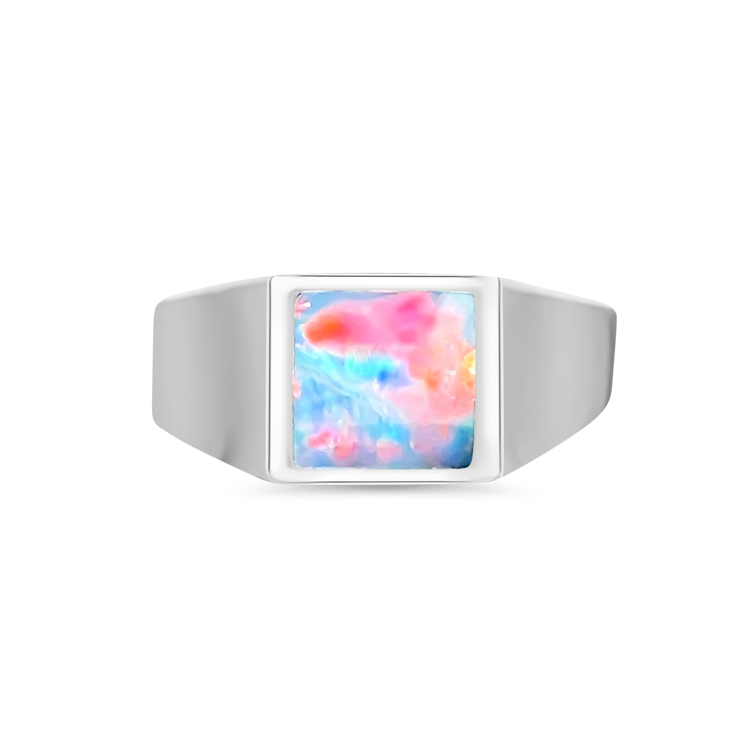 Men's Opal Square Ring