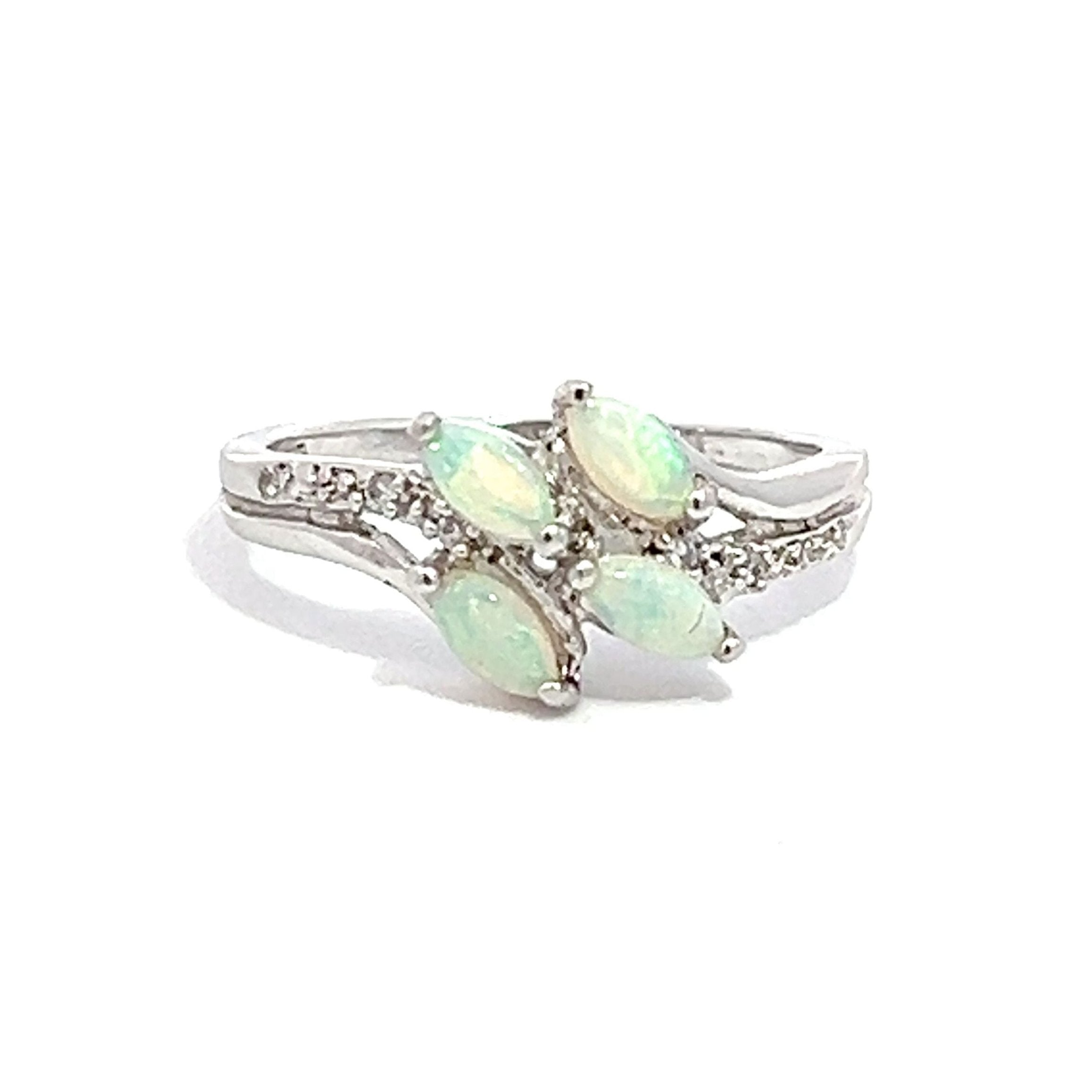 Solid Opal CZ Ring