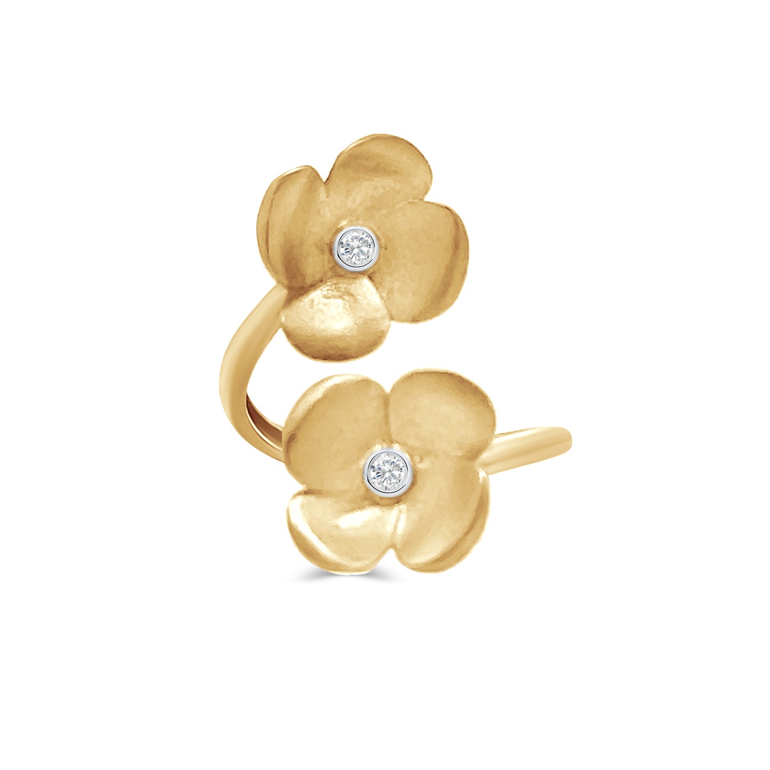 Double Flower Diamond Ring