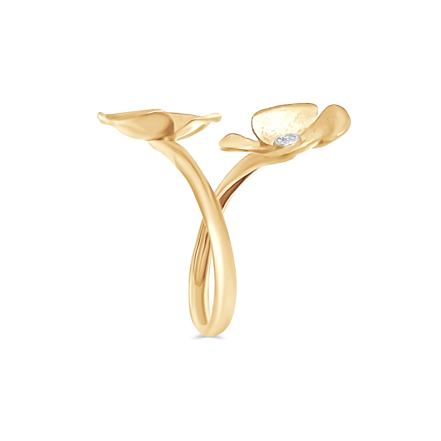 Double Flower Diamond Ring