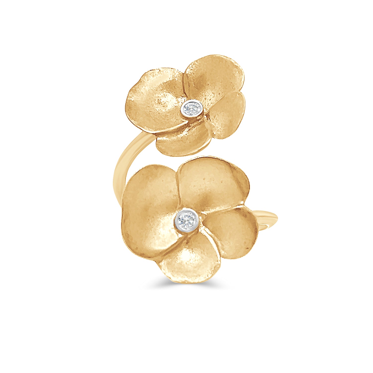 Double Flower Diamond Ring