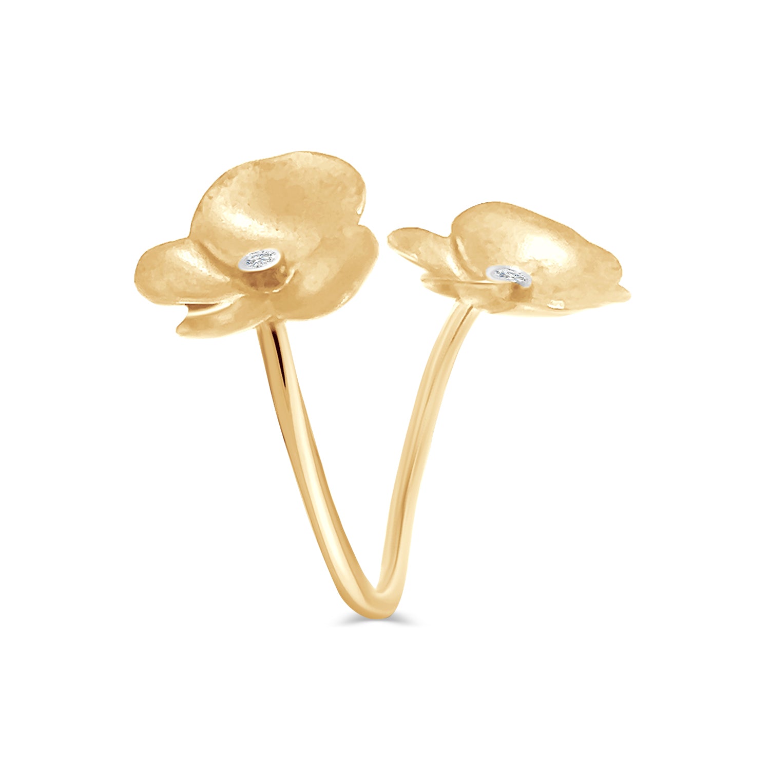 Double Flower Diamond Ring