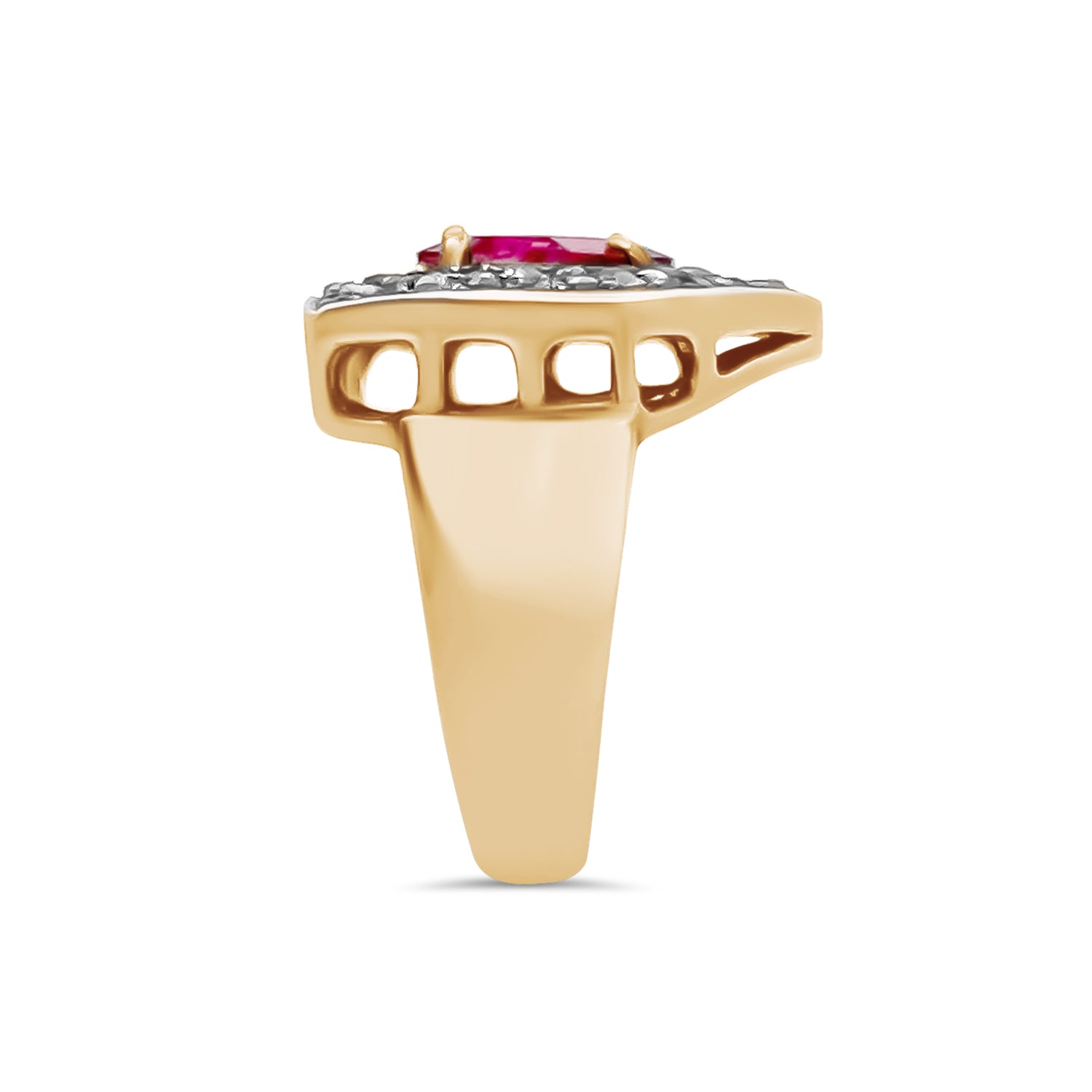 Tourmaline Diamond Shape Black Diamond Ring