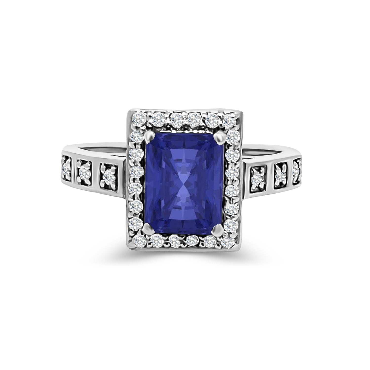 Natural Sapphire Diamond Ring