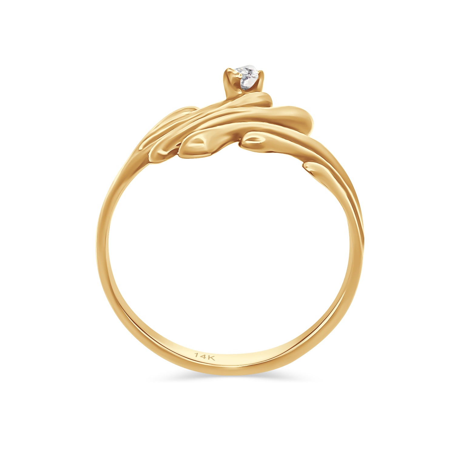 Gold Coil Diamond Ring
