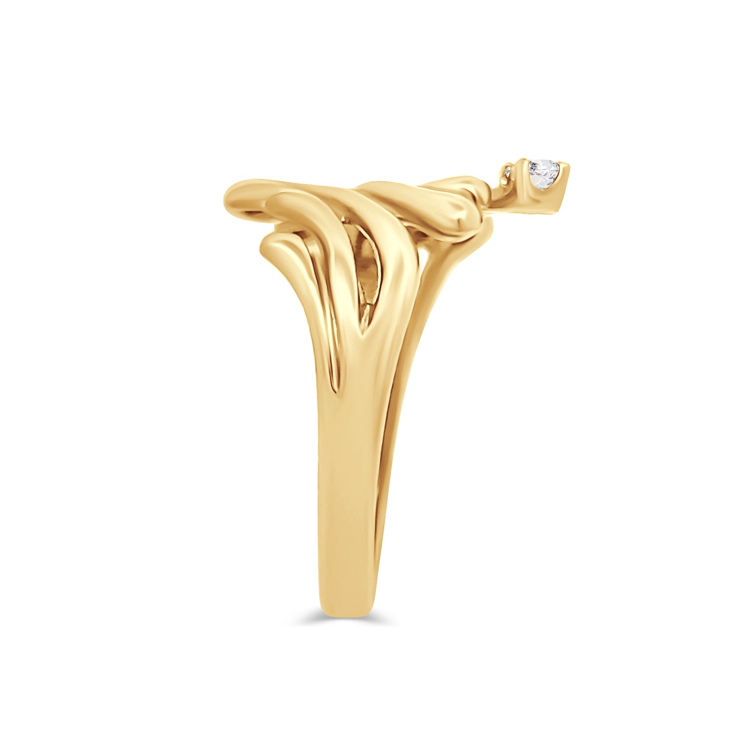 Gold Coil Diamond Ring