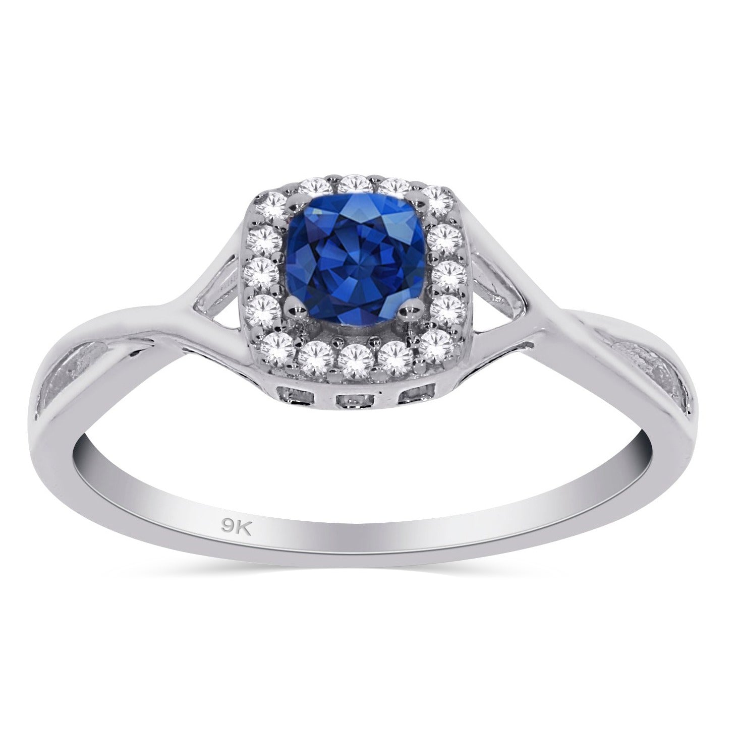 Sapphire and Diamond Engagement Ring