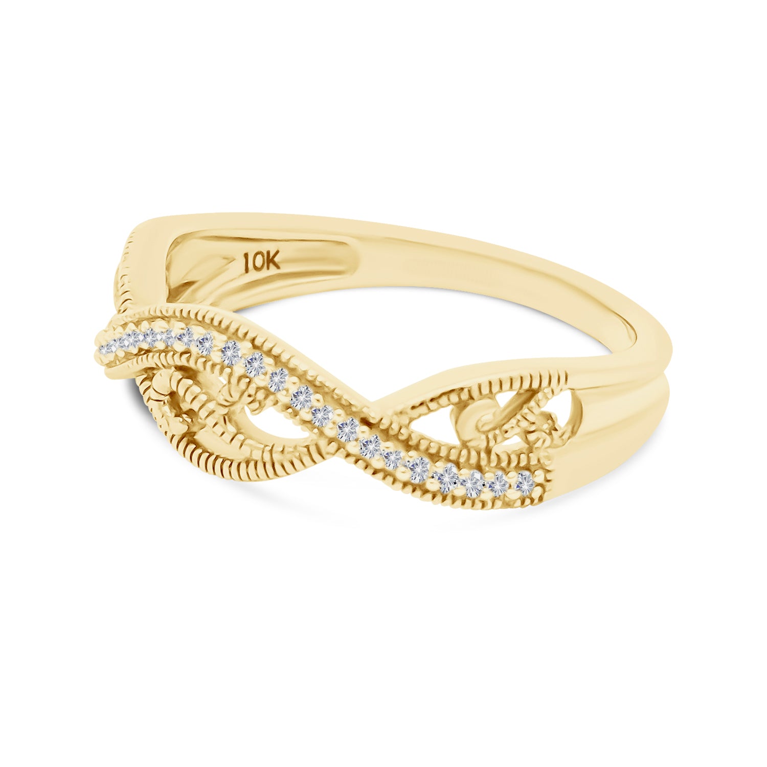 Infinity Pave Diamond Wedding Band Ring