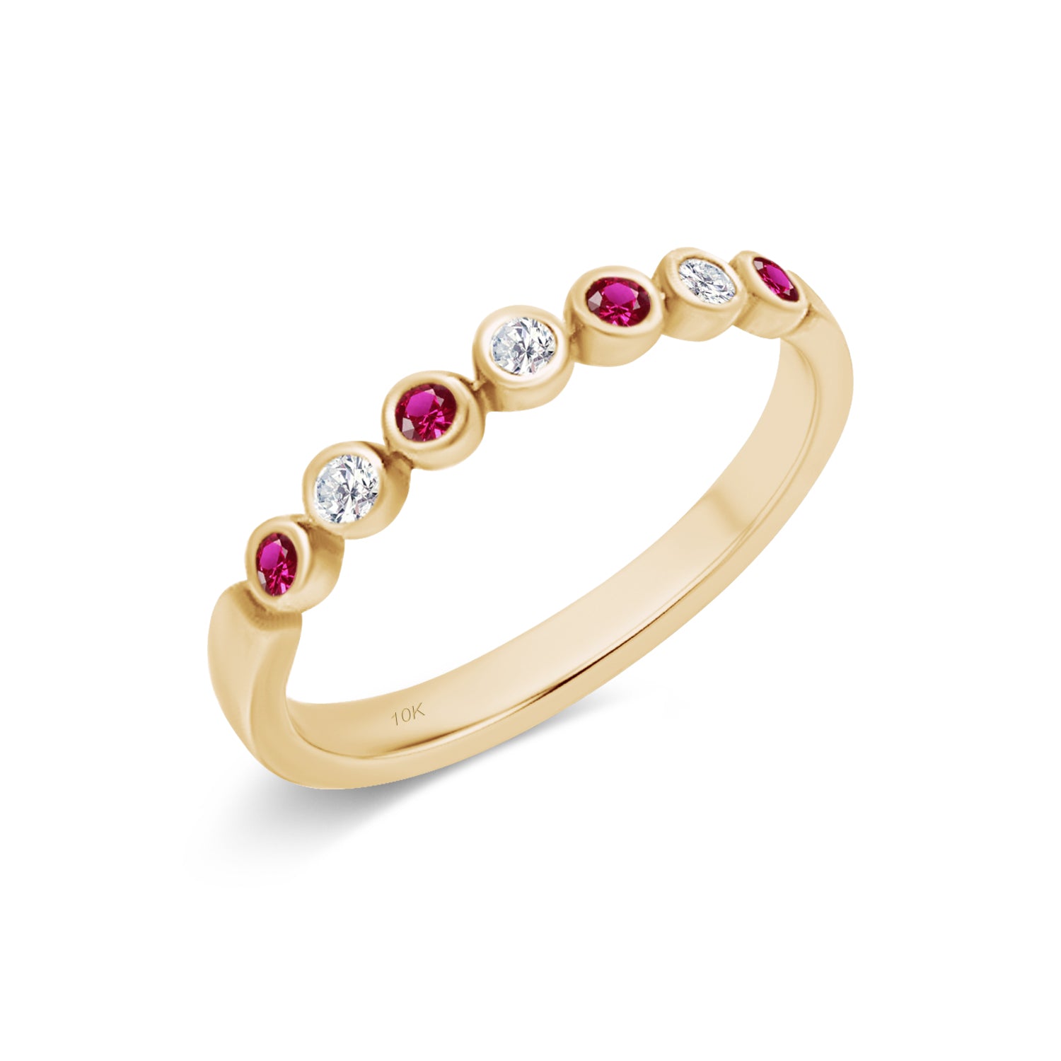 Ruby Diamond Channel Ring