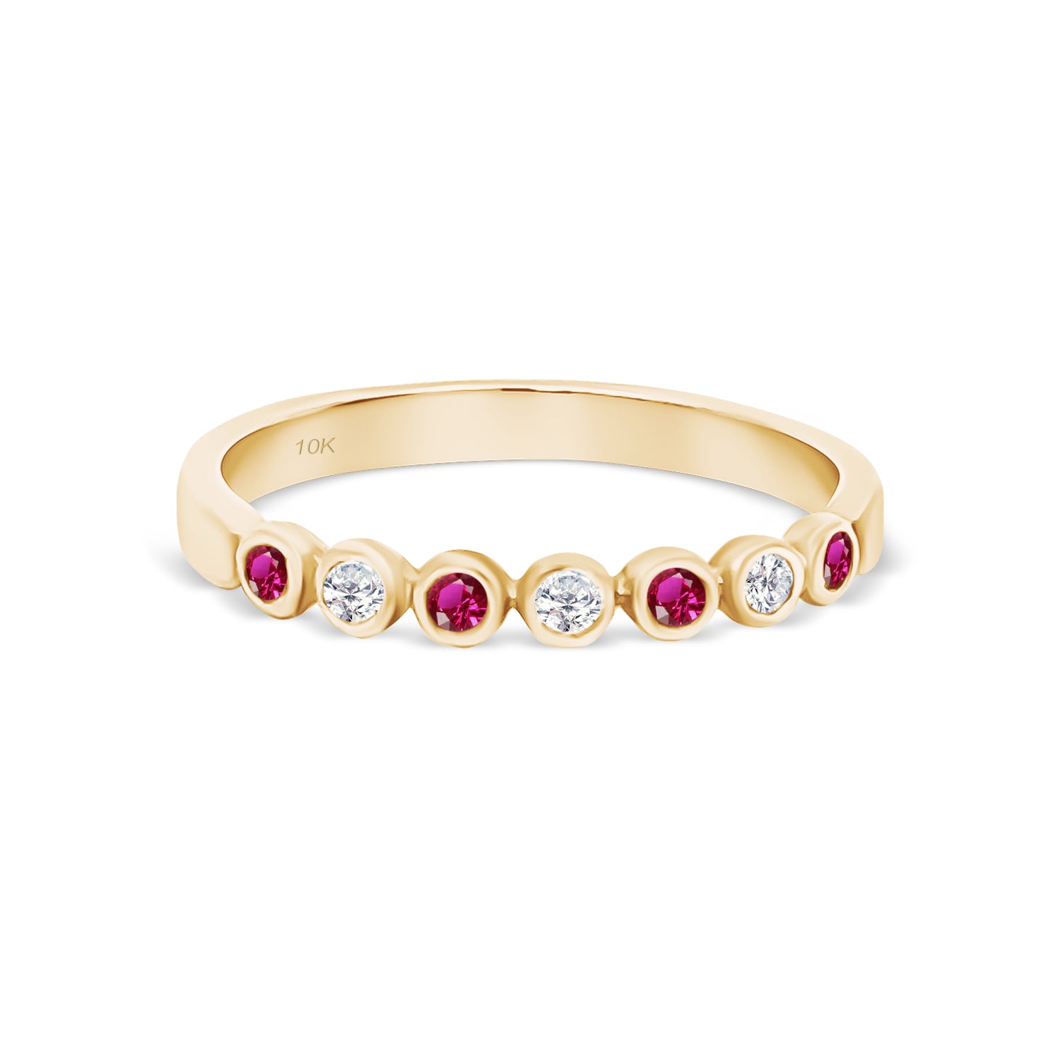 Ruby Diamond Channel Ring