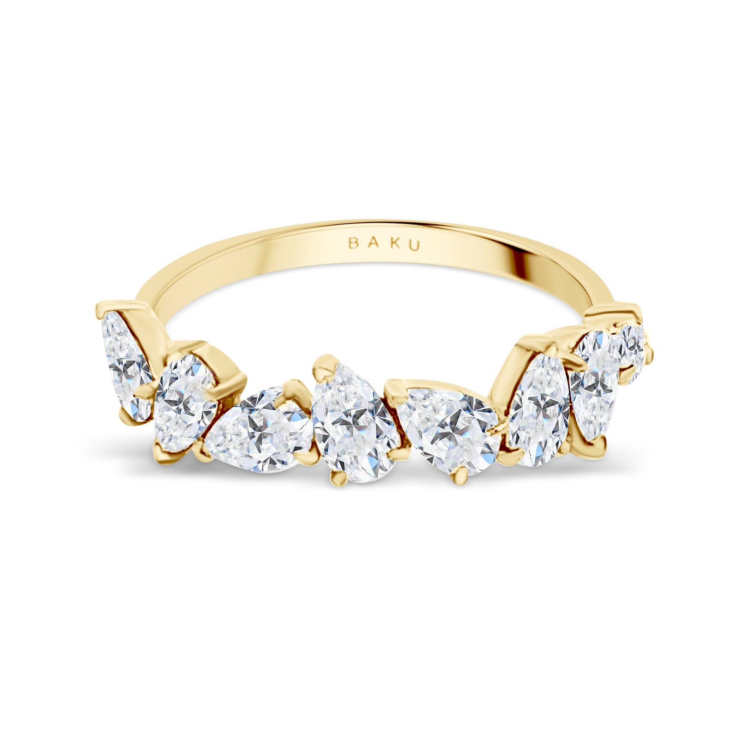 Pear Angled Diamond Ring