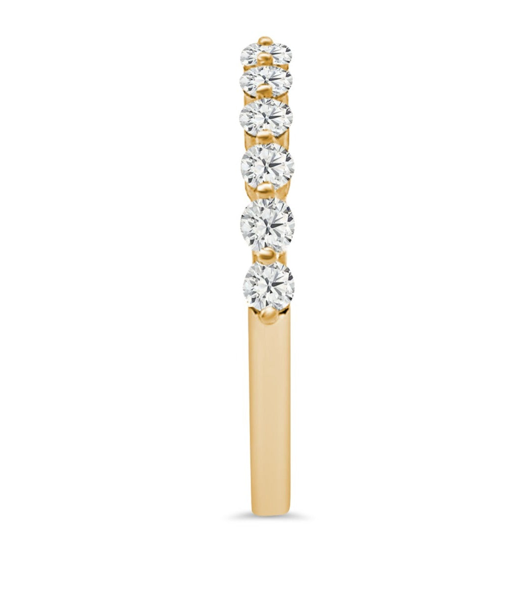 Half Eternity Floating Diamond Wedding Ring