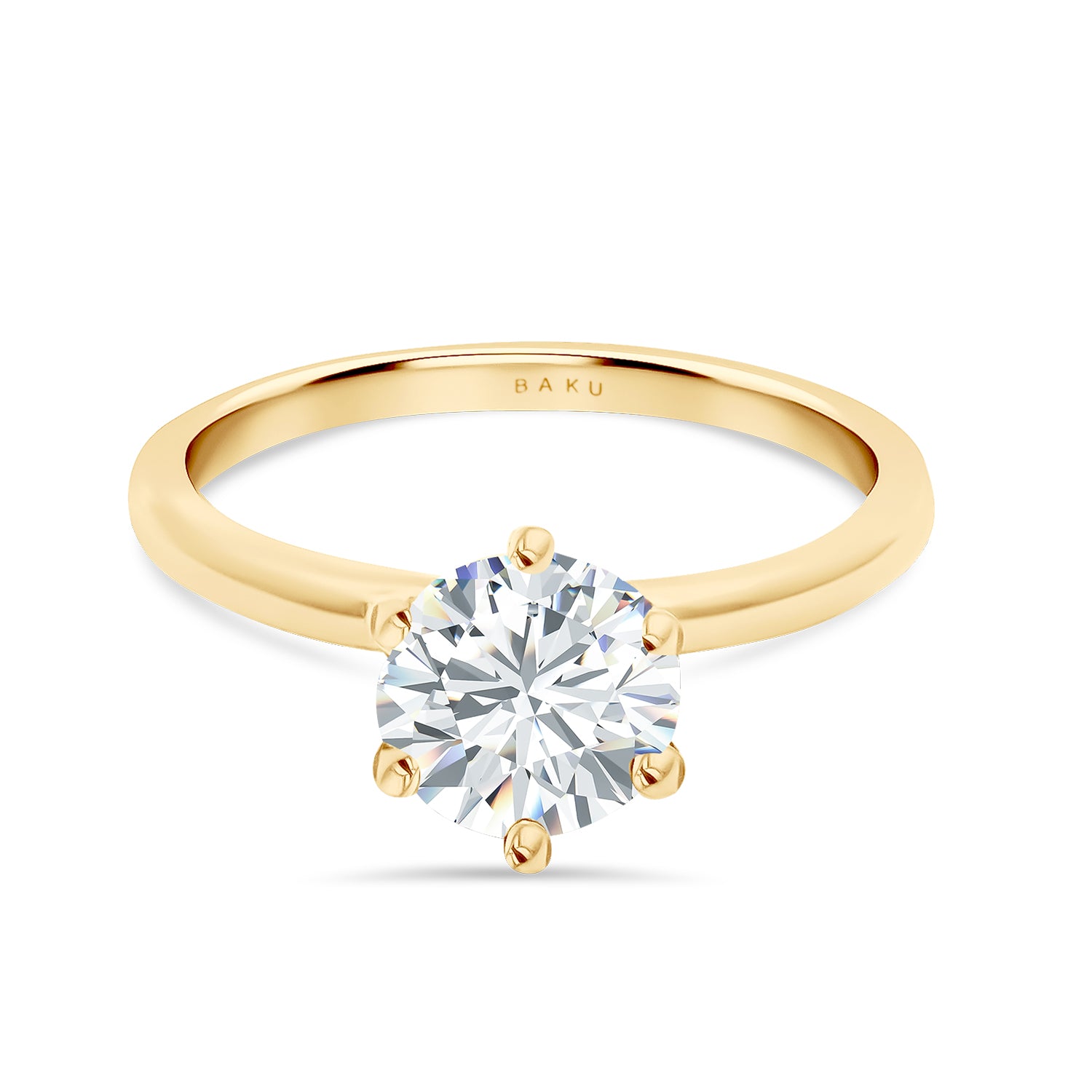 Round Solitaire Lab Grown Diamond Engagement Ring
