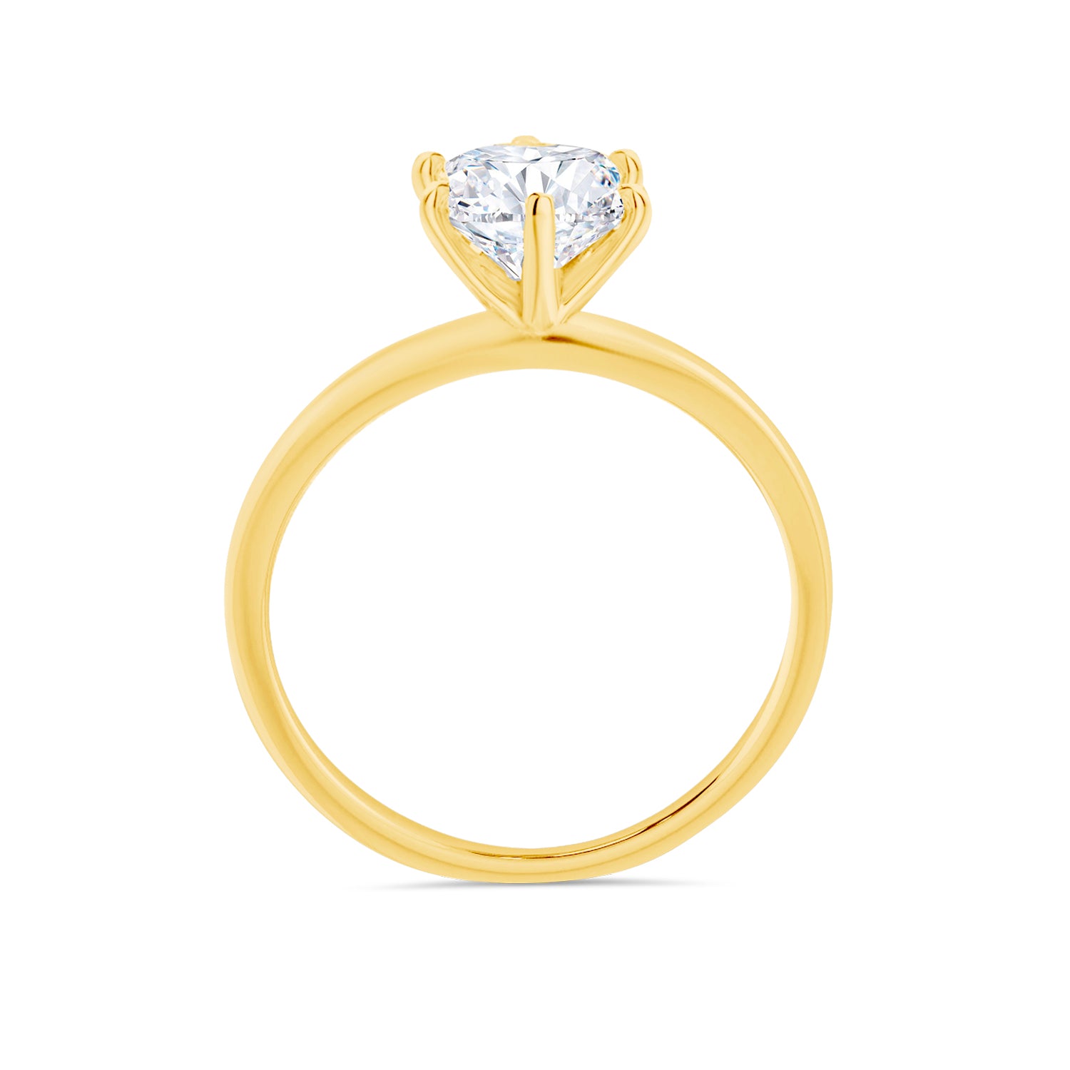 Round Solitaire Lab Grown Diamond Engagement Ring