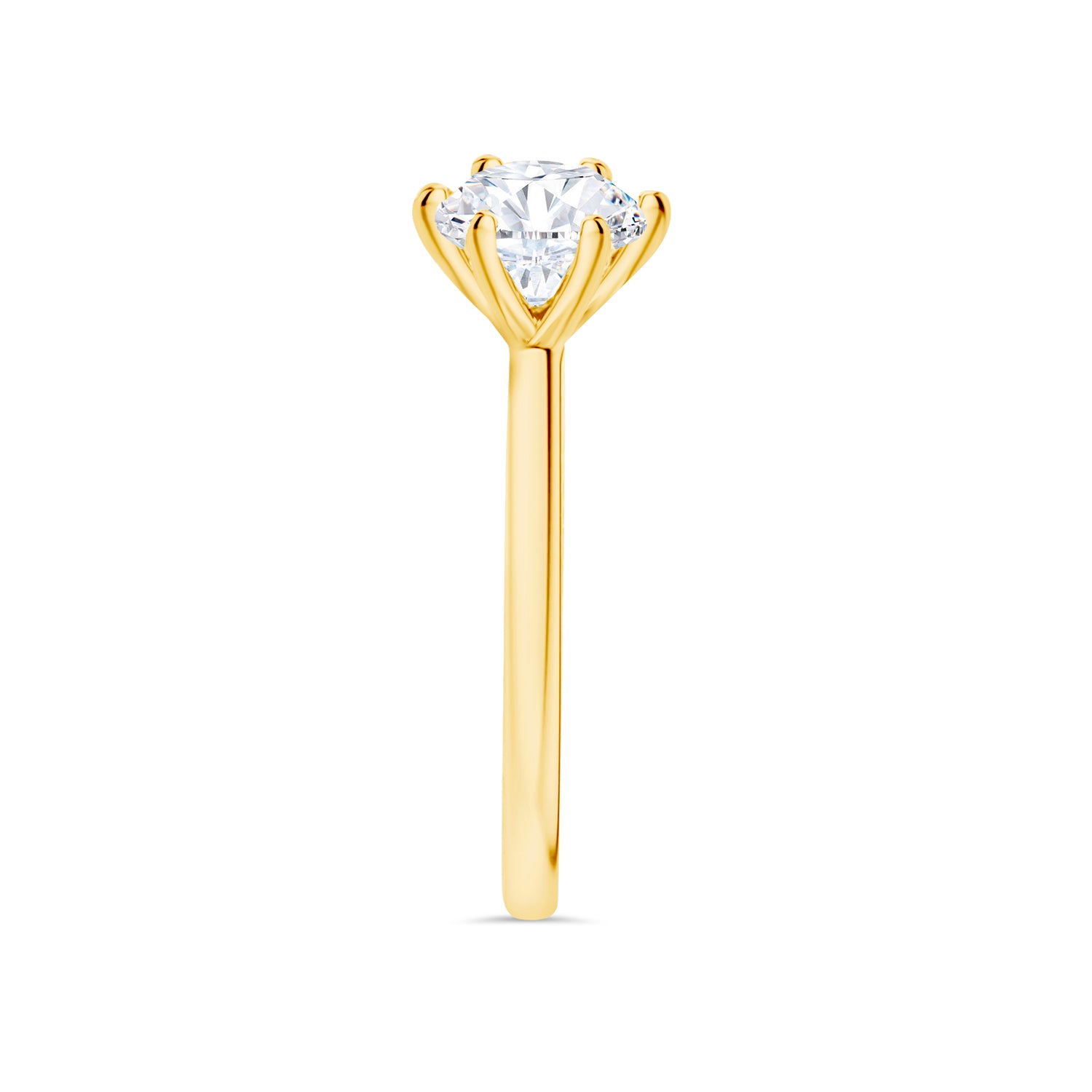 Round Solitaire Lab Grown Diamond Engagement Ring
