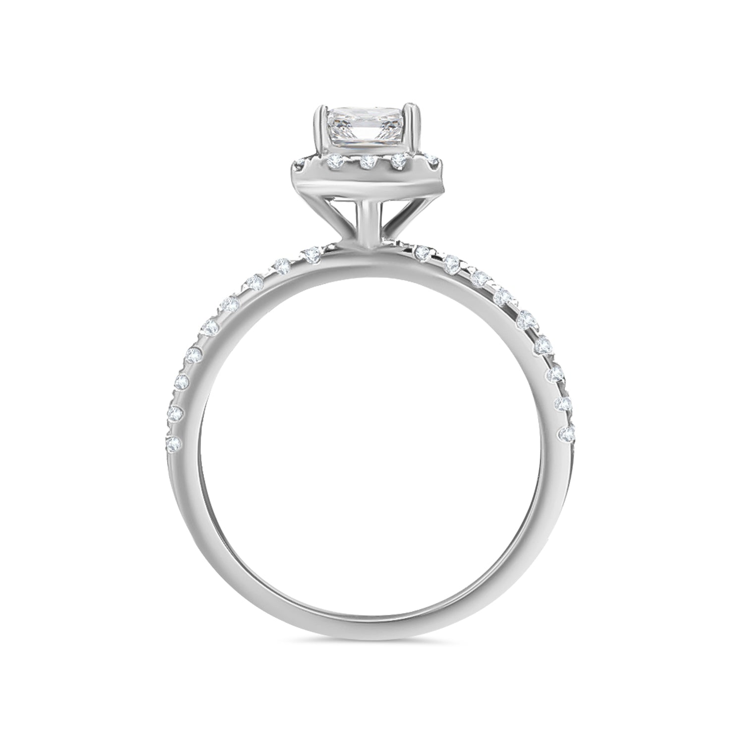Lab Grown Emerald Cut Diamond Engagement Ring
