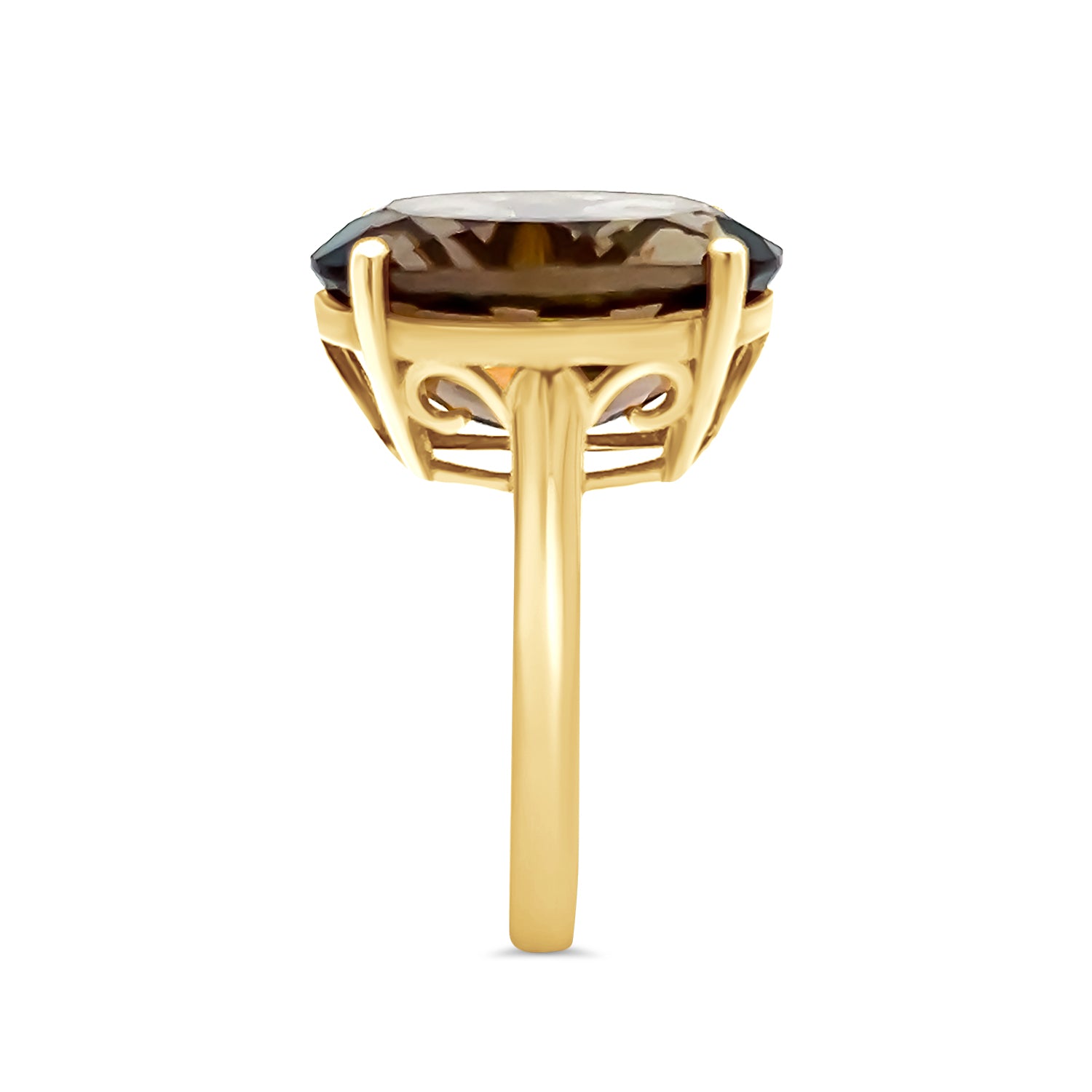 Smoky Quartz Oval Ring