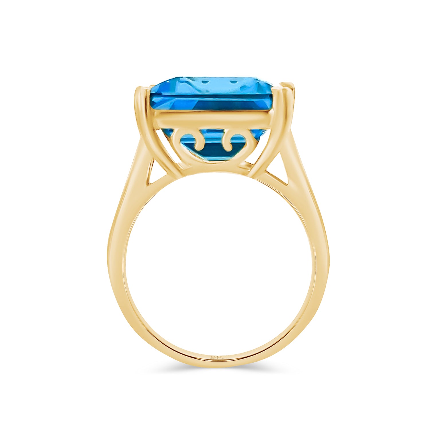 Blue Topaz Emerald Cut Ring
