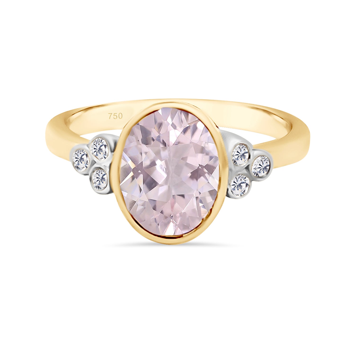 Morganite Diamond Oval Ring
