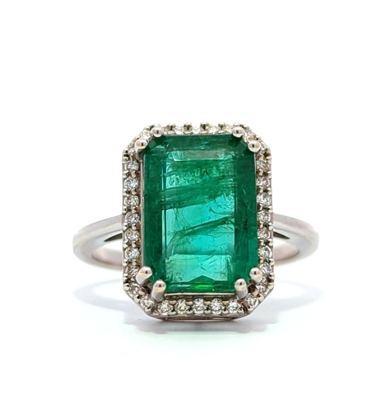 Baguette Emerald Diamond Ring